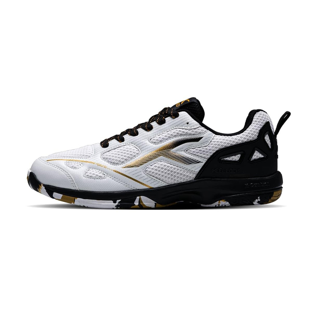 Hundred Men Raze Pro Badminton Shoes (Non Marking) | Also Indoor Sports | Lightweight, Breathable & Durable | X-Cushion | Active Grip Sole | Extended Heel Lock