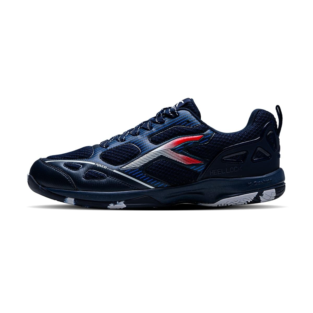 Hundred Men Raze Pro Badminton Shoes (Non Marking) | Also Indoor Sports | Lightweight, Breathable & Durable | X-Cushion | Active Grip Sole | Extended Heel Lock
