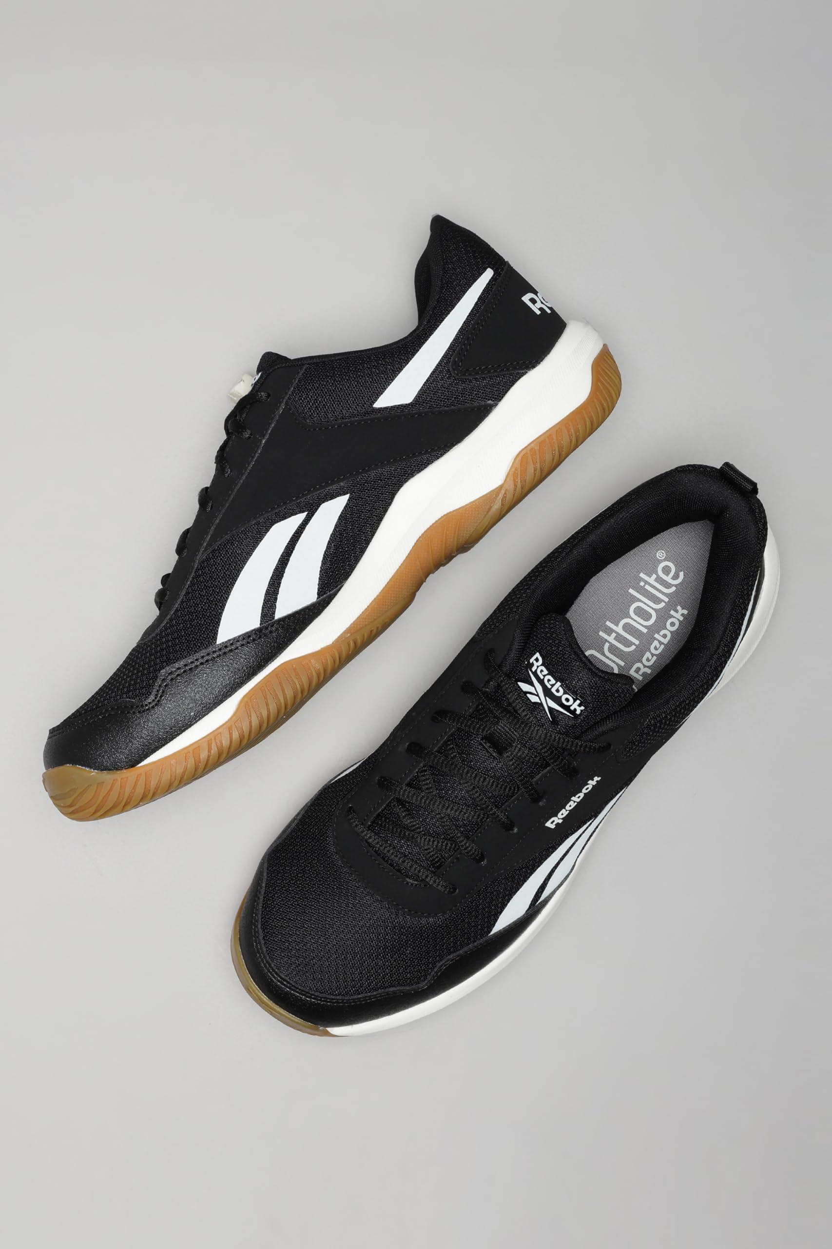 Reebok Men's Badminton Shoes Cushioned Non-Marking Indoor Sports Shoes for Men | Lightweight Flexible Court Shoe | Badminton, Tennis & Indoor Sports | Courtflex M