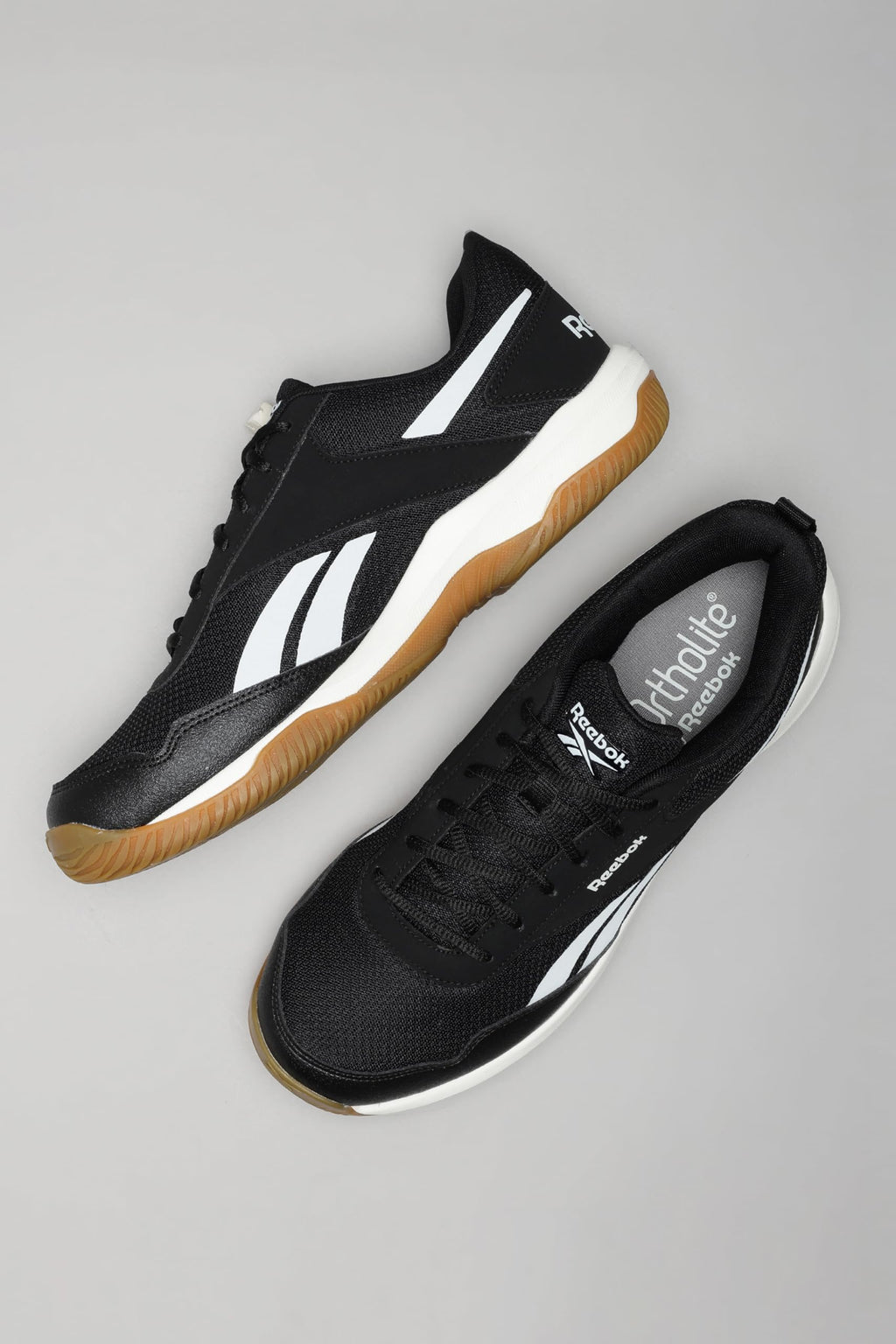 Reebok Men's Badminton Shoes Cushioned Non-Marking Indoor Sports Shoes for Men | Lightweight Flexible Court Shoe | Badminton, Tennis & Indoor Sports | Courtflex M
