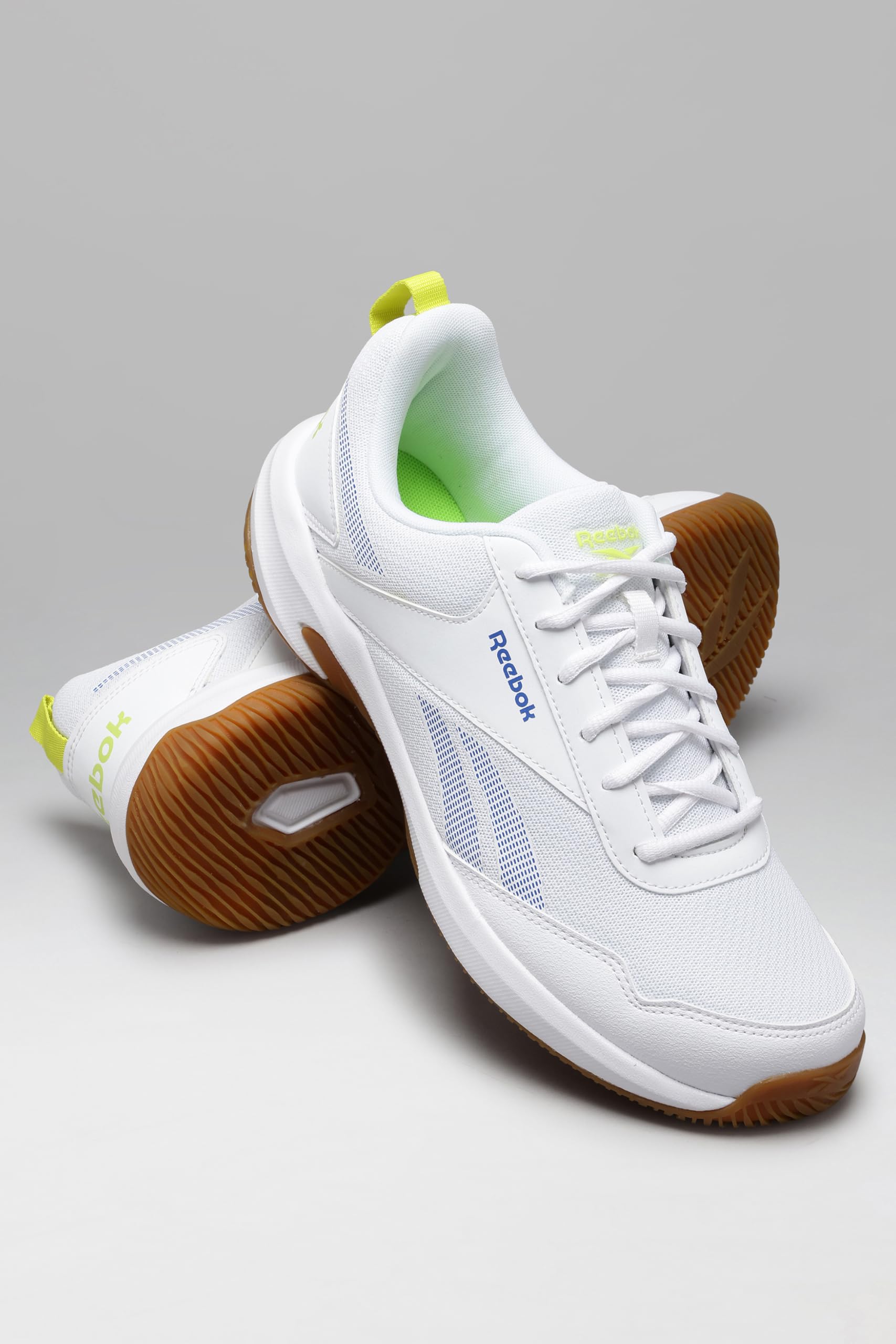Reebok Men's Badminton Shoes Cushioned Non-Marking Indoor Sports Shoes for Men | Lightweight Flexible Court Shoe | Badminton, Tennis & Indoor Sports | Courtflex M