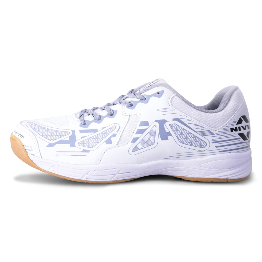 Nivia Appeal 4.0 Non-Marking Badminton Shoes for Men, Duofoam Midsole, Hexa-Grip Outsole, Breathable Mesh Upper, Neutral Arch Fit, Lightweight Cushioning & Stability