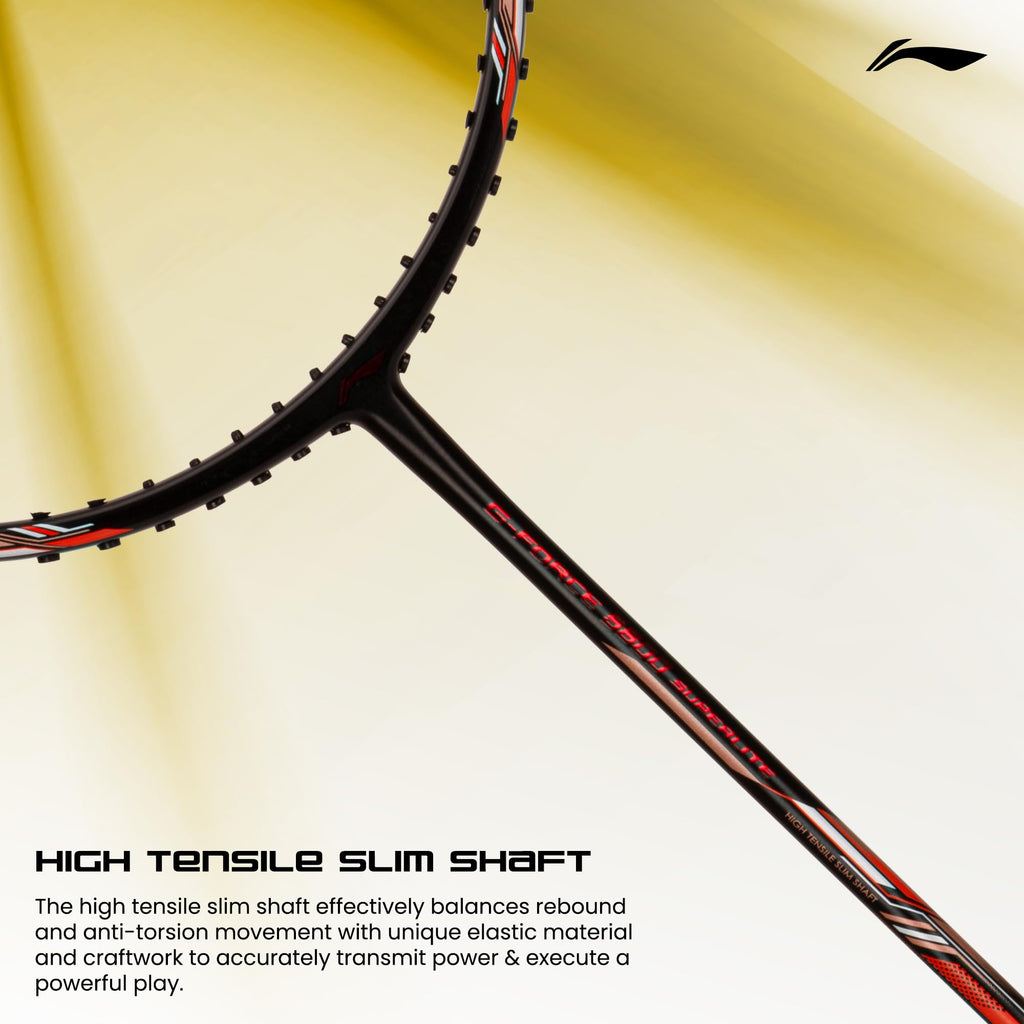 Li-Ning G-Force 5k Superlite Badminton Racket with Full Cover | 78 Grams | Max Tension : ≤30 lbs | Enhanced Control, Fast Swing Speed & Aero Frame Tech