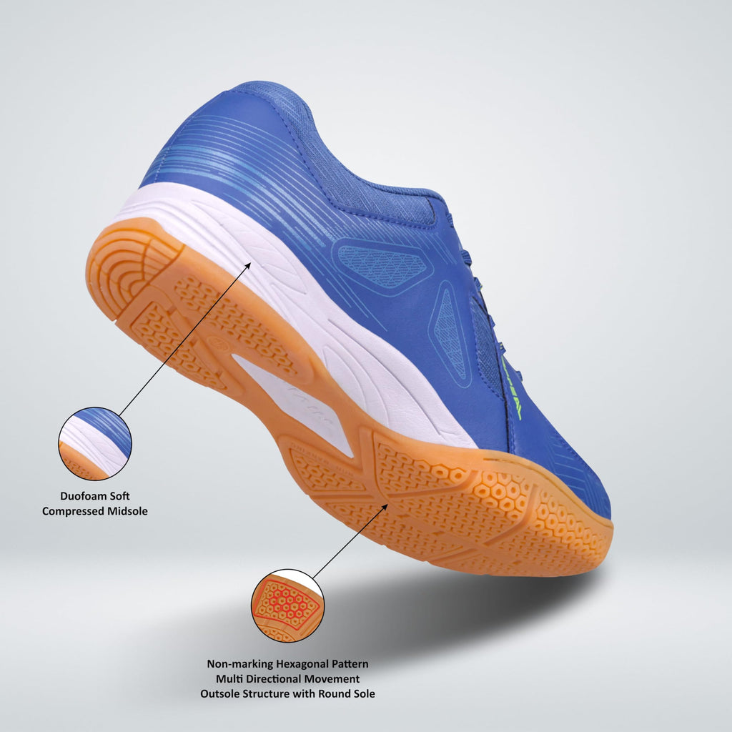 Nivia Appeal 4.0 Non-Marking Badminton Shoes for Men, Duofoam Midsole, Hexa-Grip Outsole, Breathable Mesh Upper, Neutral Arch Fit, Lightweight Cushioning & Stability