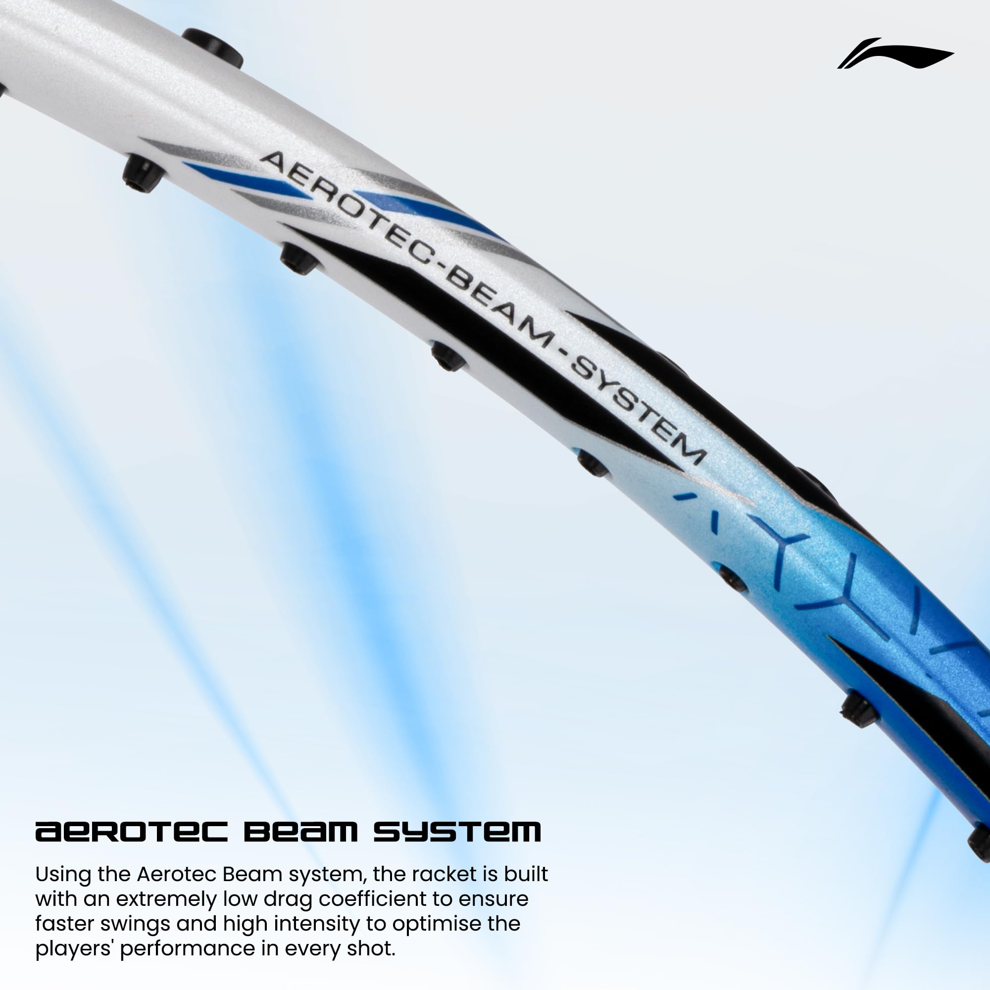 Li-Ning G-Force 5k Superlite Badminton Racket with Full Cover | 78 Grams | Max Tension : ≤30 lbs | Enhanced Control, Fast Swing Speed & Aero Frame Tech