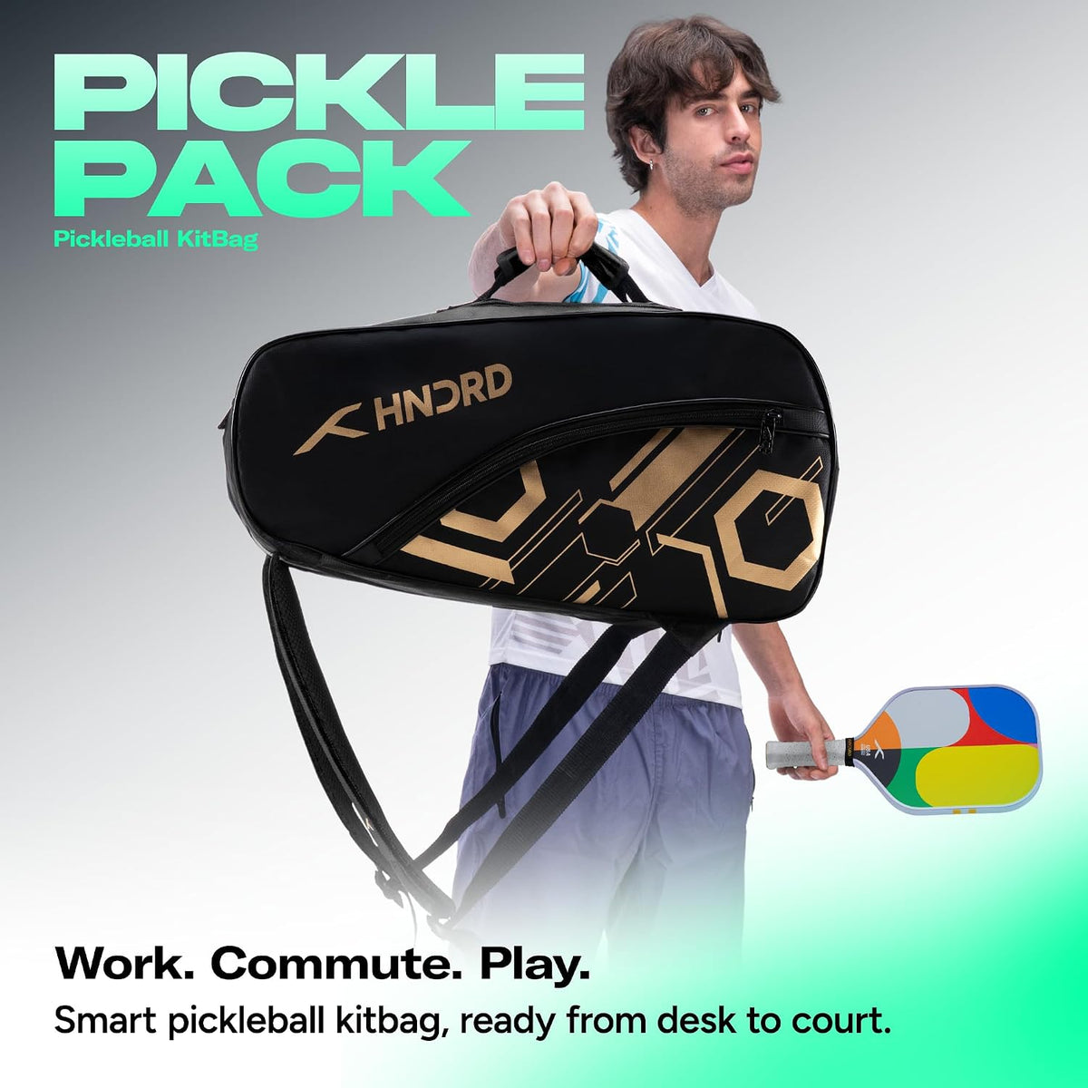 HUNDRED Pickle Pack Pickleball Kit Bag | Spacious Paddle Sports Kit Bag with Large Compartment for Paddles, Shoes & Gear – Ideal for Sports, Gym & Travel | Unisex Design