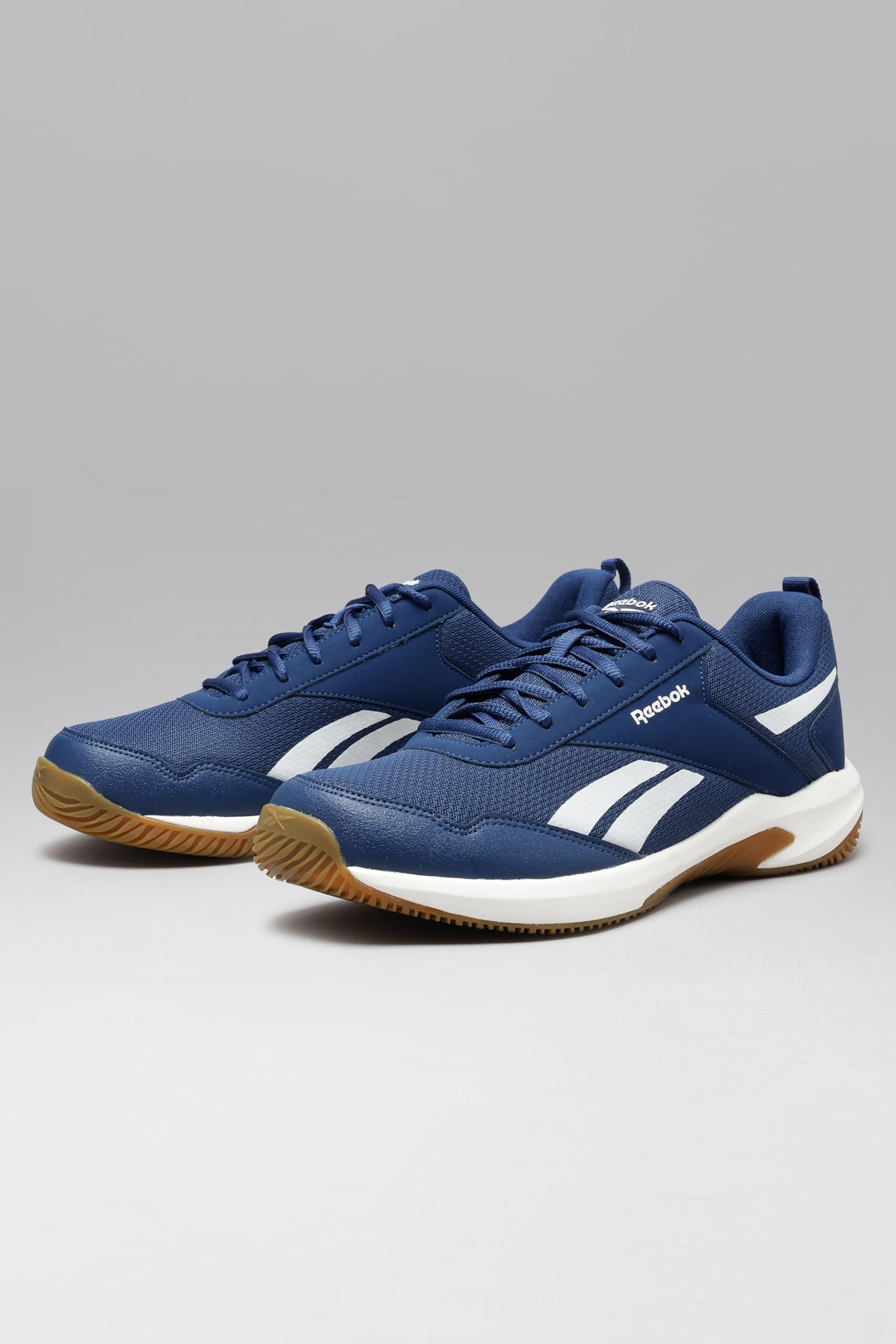 Reebok Men's Badminton Shoes Cushioned Non-Marking Indoor Sports Shoes for Men | Lightweight Flexible Court Shoe | Badminton, Tennis & Indoor Sports | Courtflex M