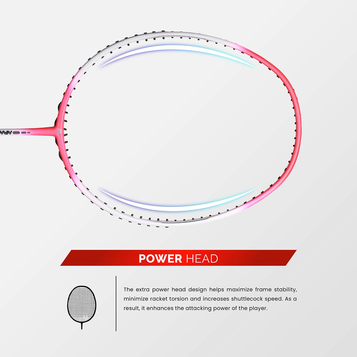 Apacs Nano Fusion Graphite Speed 722, 76g, 30LBS, Ultra Lightweight Unstrung Badminton Racket with Full
