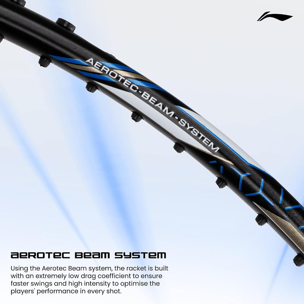 Li-Ning G-Force 5k Superlite Badminton Racket with Full Cover | 78 Grams | Max Tension : ≤30 lbs | Enhanced Control, Fast Swing Speed & Aero Frame Tech