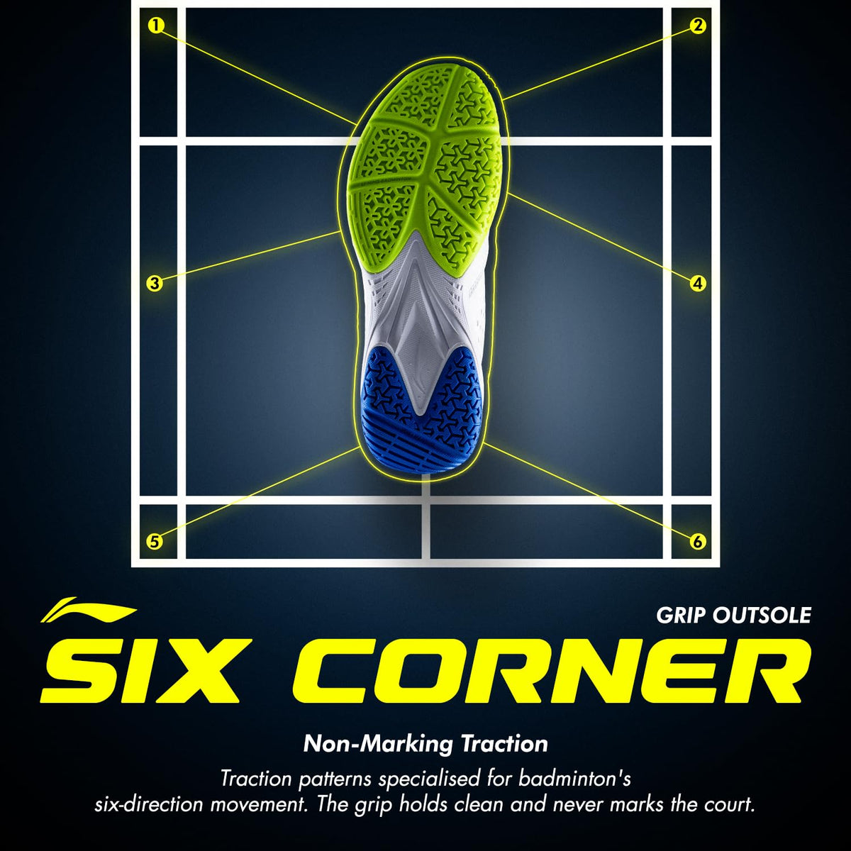 Li-Ning All Round Non Marking Badminton Shoes | All Indoor Sports | Lightweight, Breathable, Grippy & Durable | High Rebound Cushioning | Stable Heel Support
