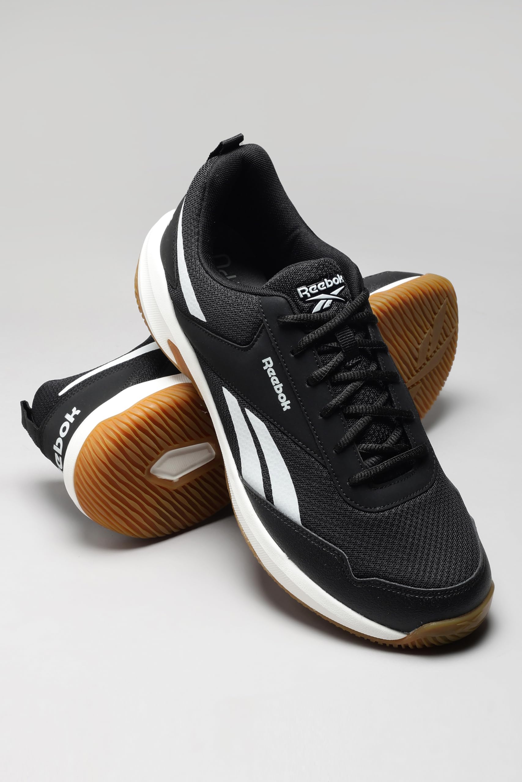Reebok Men's Badminton Shoes Cushioned Non-Marking Indoor Sports Shoes for Men | Lightweight Flexible Court Shoe | Badminton, Tennis & Indoor Sports | Courtflex M