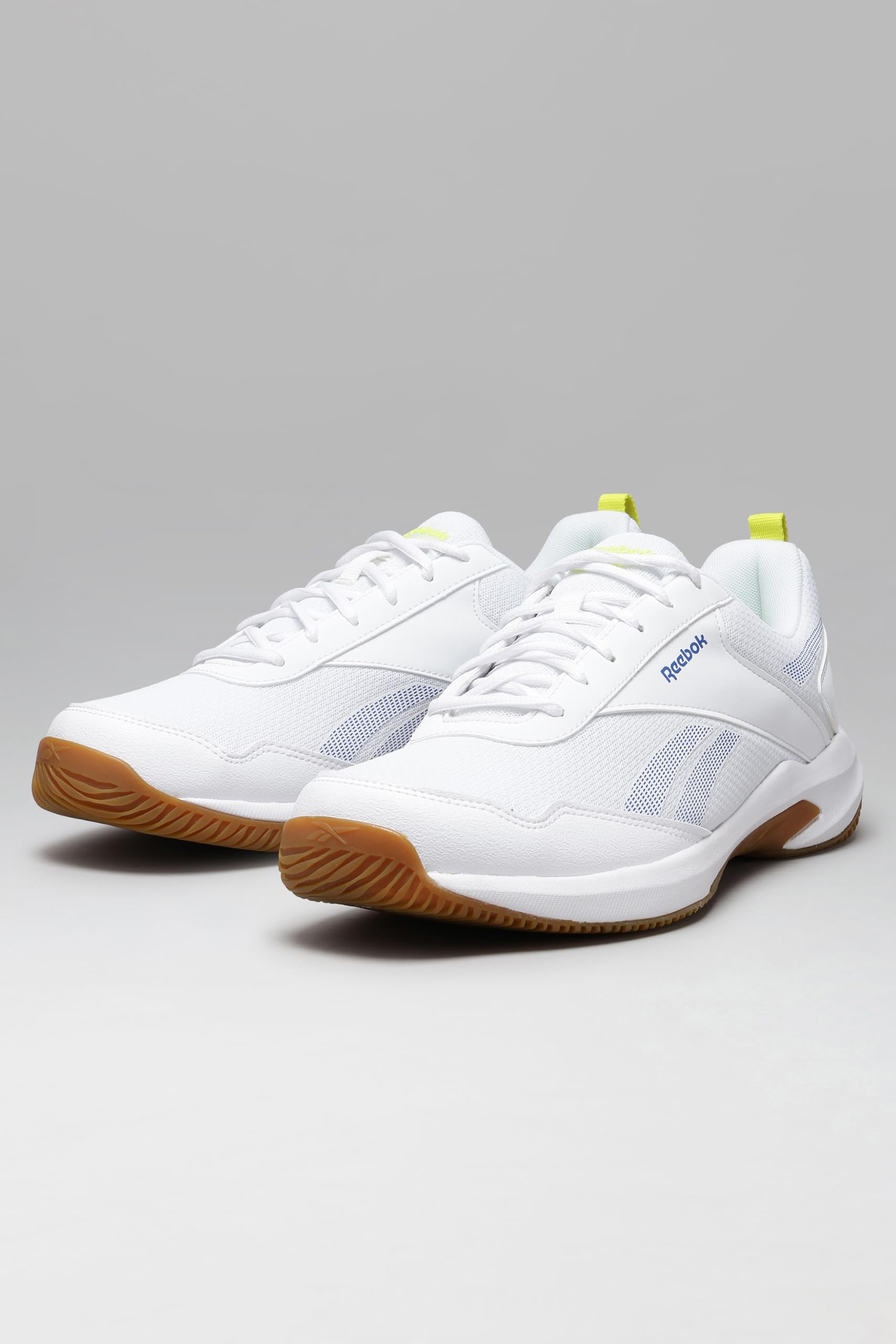 Reebok Men's Badminton Shoes Cushioned Non-Marking Indoor Sports Shoes for Men | Lightweight Flexible Court Shoe | Badminton, Tennis & Indoor Sports | Courtflex M
