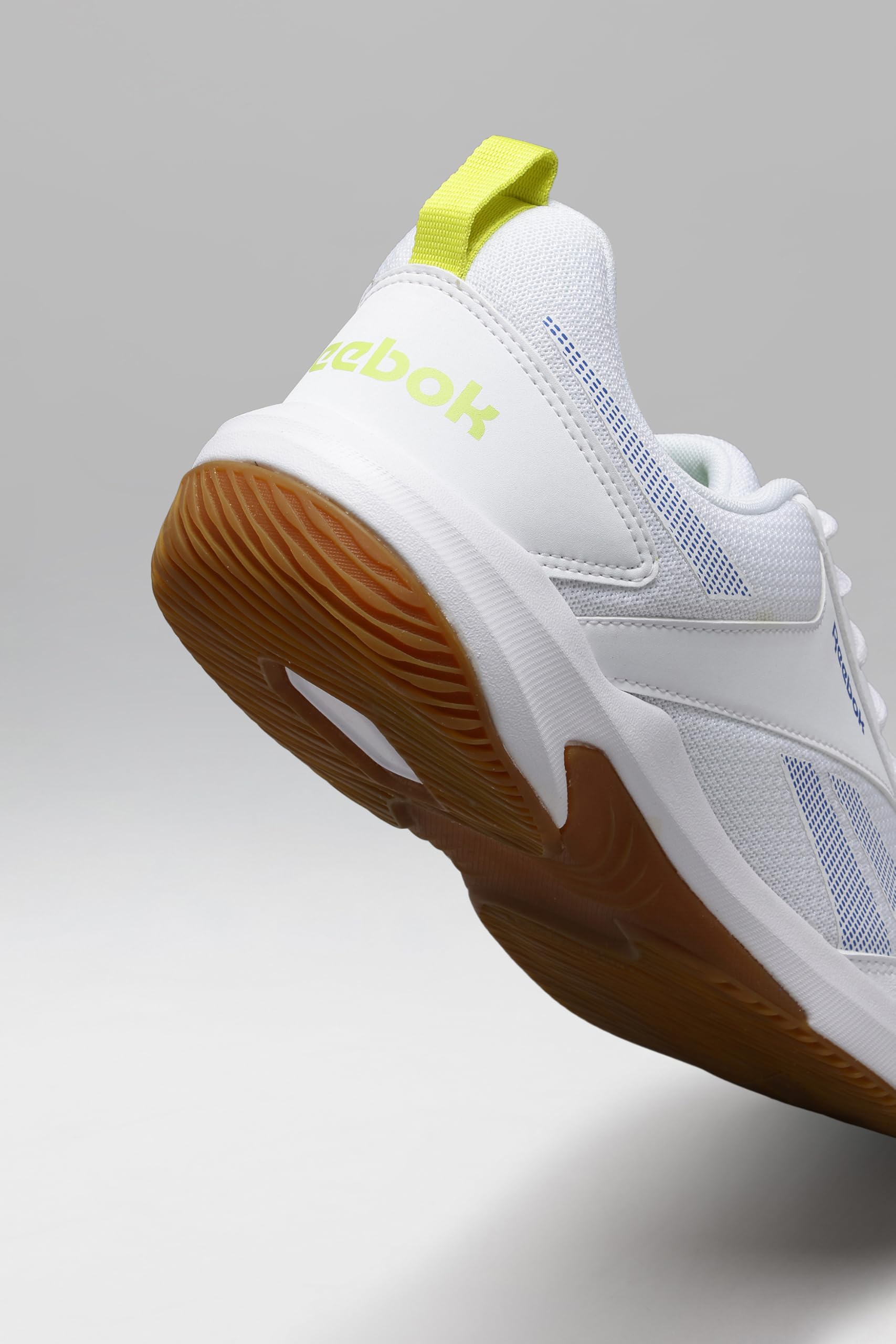Reebok Men's Badminton Shoes Cushioned Non-Marking Indoor Sports Shoes for Men | Lightweight Flexible Court Shoe | Badminton, Tennis & Indoor Sports | Courtflex M