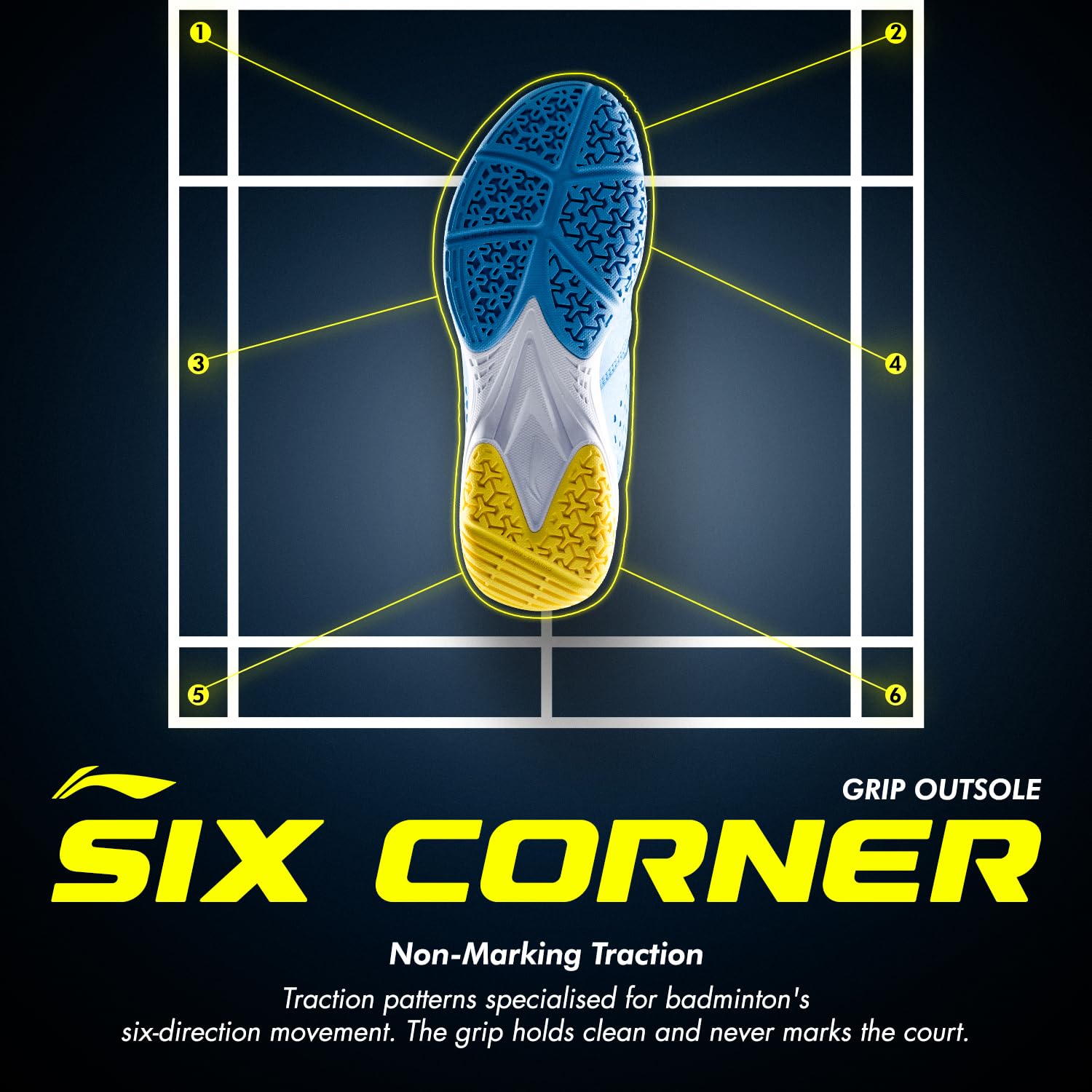 Li-Ning All Round Non Marking Badminton Shoes | All Indoor Sports | Lightweight, Breathable, Grippy & Durable | High Rebound Cushioning | Stable Heel Support