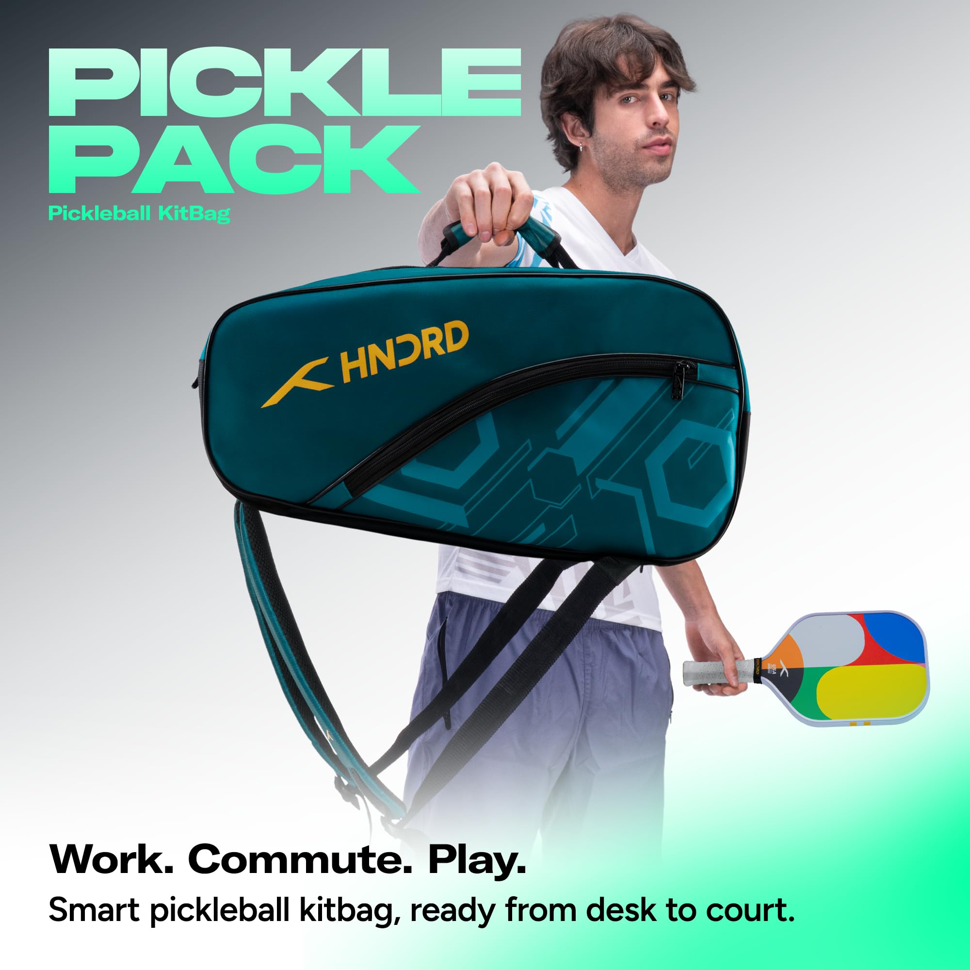 HUNDRED Pickle Pack Pickleball Kit Bag | Spacious Paddle Sports Kit Bag with Large Compartment for Paddles, Shoes & Gear – Ideal for Sports, Gym & Travel | Unisex Design
