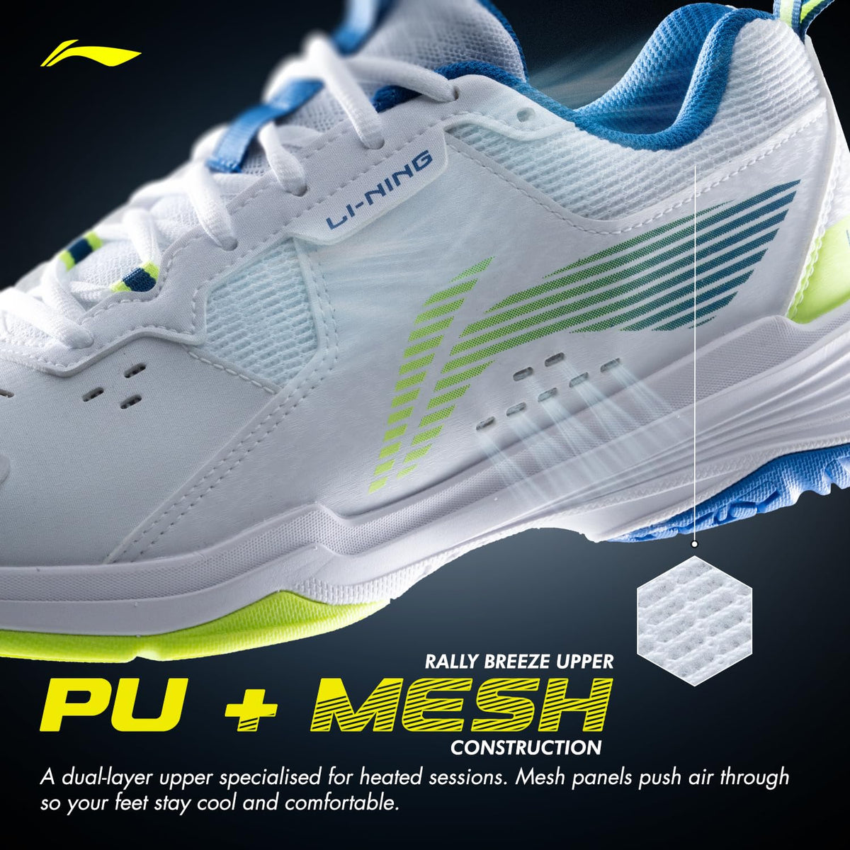 Li-Ning All Round Non Marking Badminton Shoes | All Indoor Sports | Lightweight, Breathable, Grippy & Durable | High Rebound Cushioning | Stable Heel Support