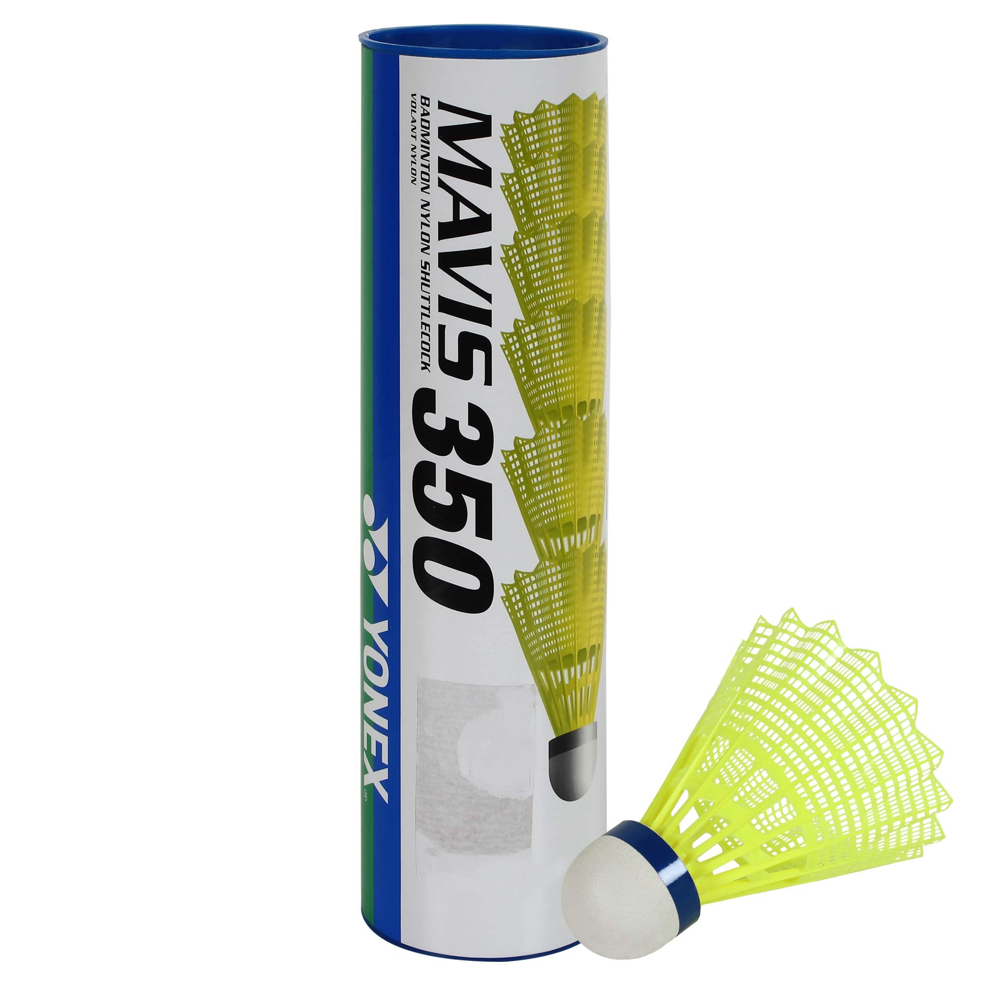 Yonex Mavis 350 Green Cap Nylon Shuttlecock (Yellow)