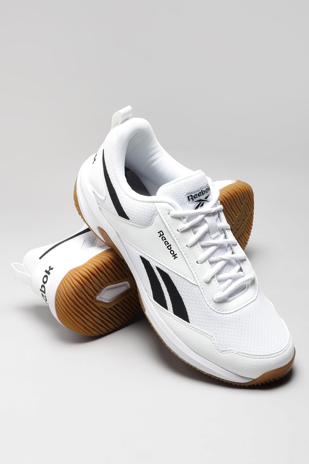 Reebok Men's Badminton Shoes Cushioned Non-Marking Indoor Sports Shoes for Men | Lightweight Flexible Court Shoe | Badminton, Tennis & Indoor Sports | Courtflex M