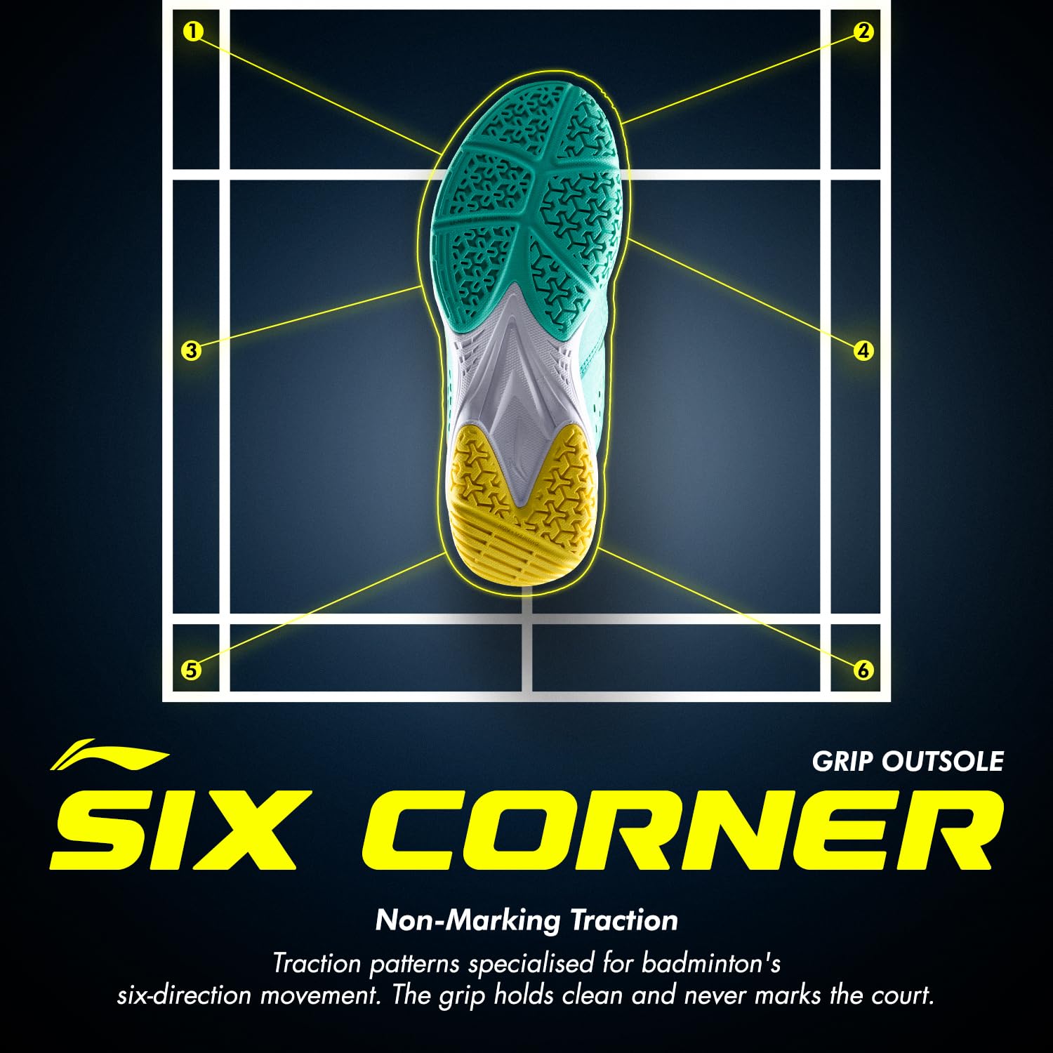 Li-Ning All Round Non Marking Badminton Shoes | All Indoor Sports | Lightweight, Breathable, Grippy & Durable | High Rebound Cushioning | Stable Heel Support