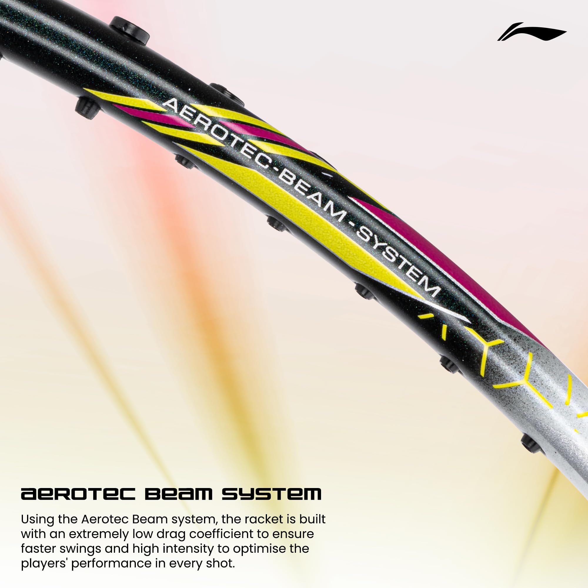 Li-Ning G-Force 5k Superlite Badminton Racket with Full Cover | 78 Grams | Max Tension : ≤30 lbs | Enhanced Control, Fast Swing Speed & Aero Frame Tech