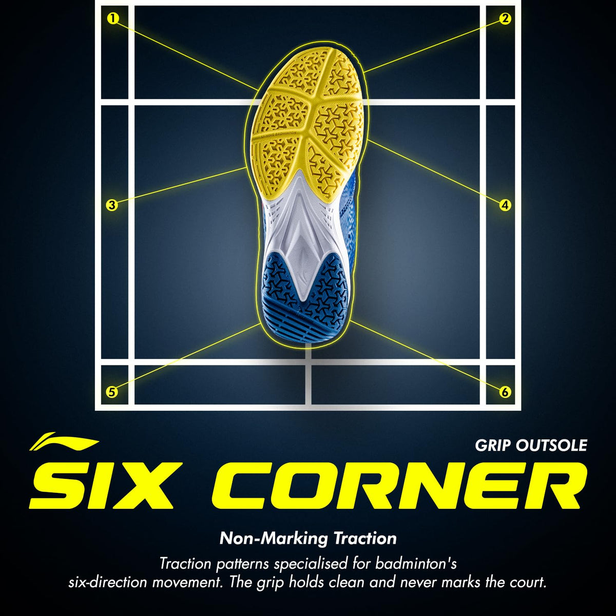 Li-Ning All Round Non Marking Badminton Shoes | All Indoor Sports | Lightweight, Breathable, Grippy & Durable | High Rebound Cushioning | Stable Heel Support