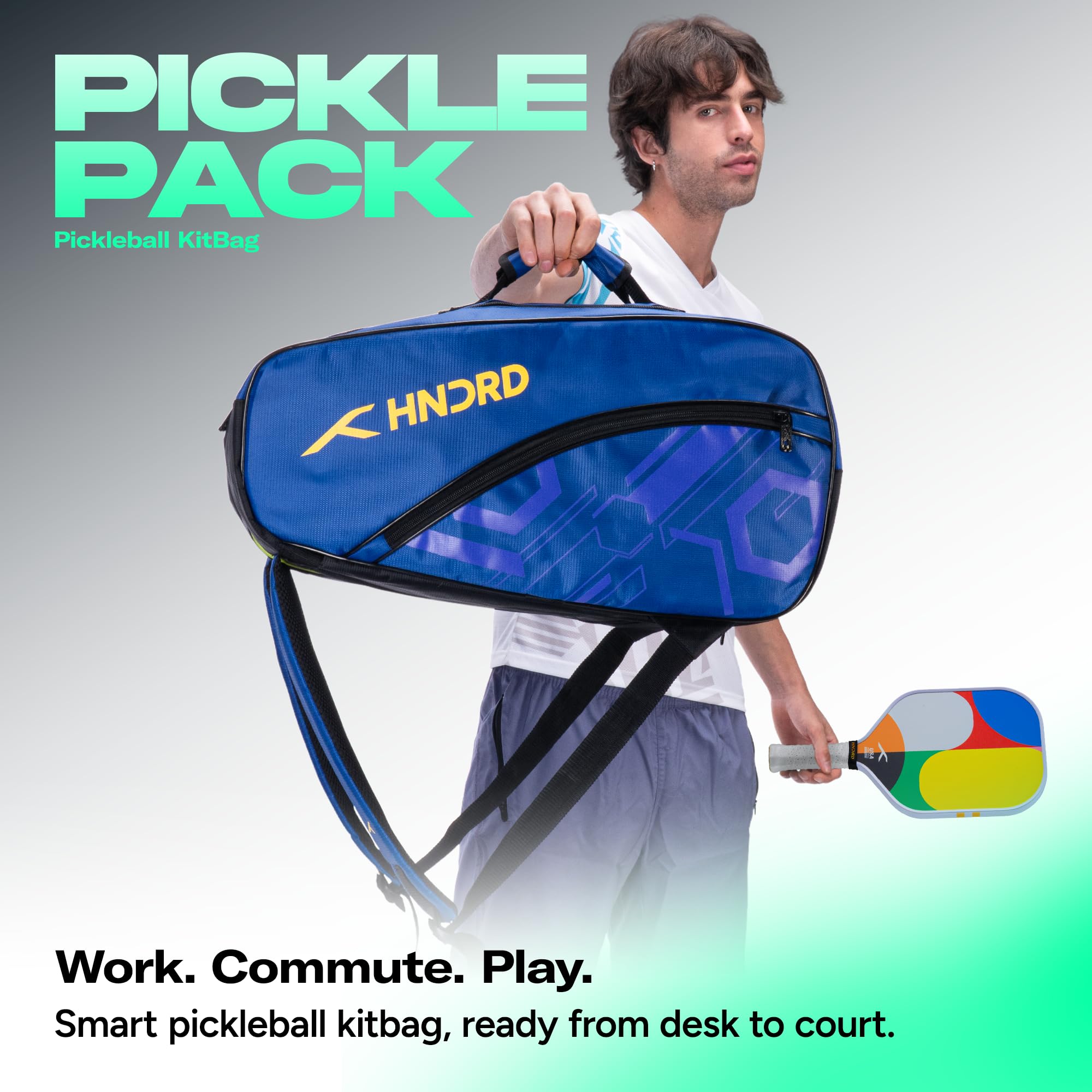 HUNDRED Pickle Pack Pickleball Kit Bag | Spacious Paddle Sports Kit Bag with Large Compartment for Paddles, Shoes & Gear – Ideal for Sports, Gym & Travel | Unisex Design