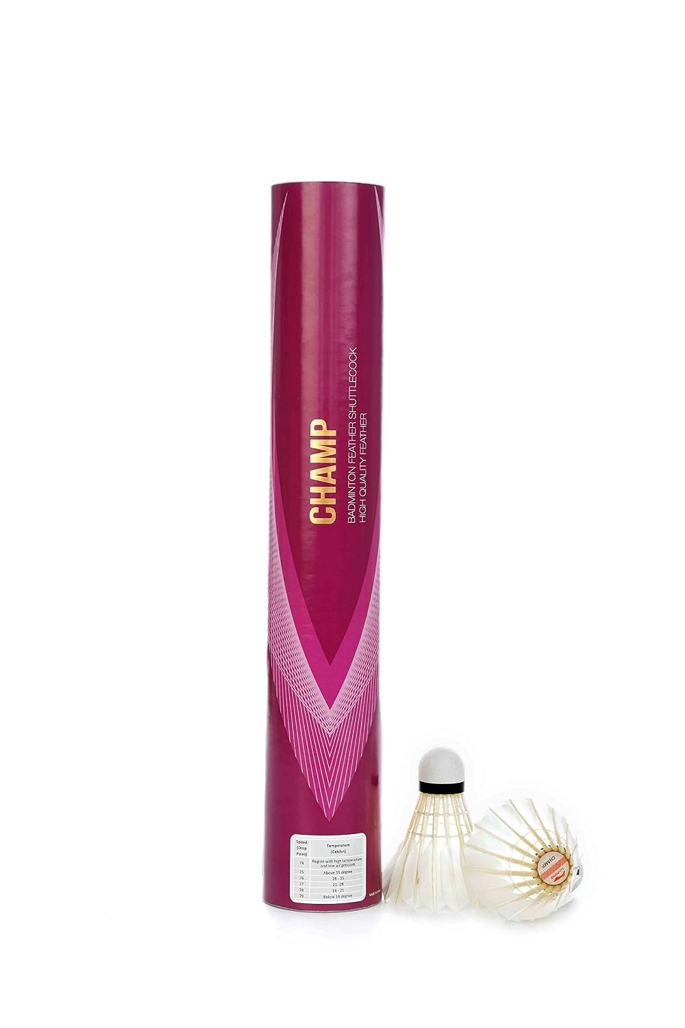 Li-Ning Champ Duck Feather Shuttlecock (White)- Pack of 12