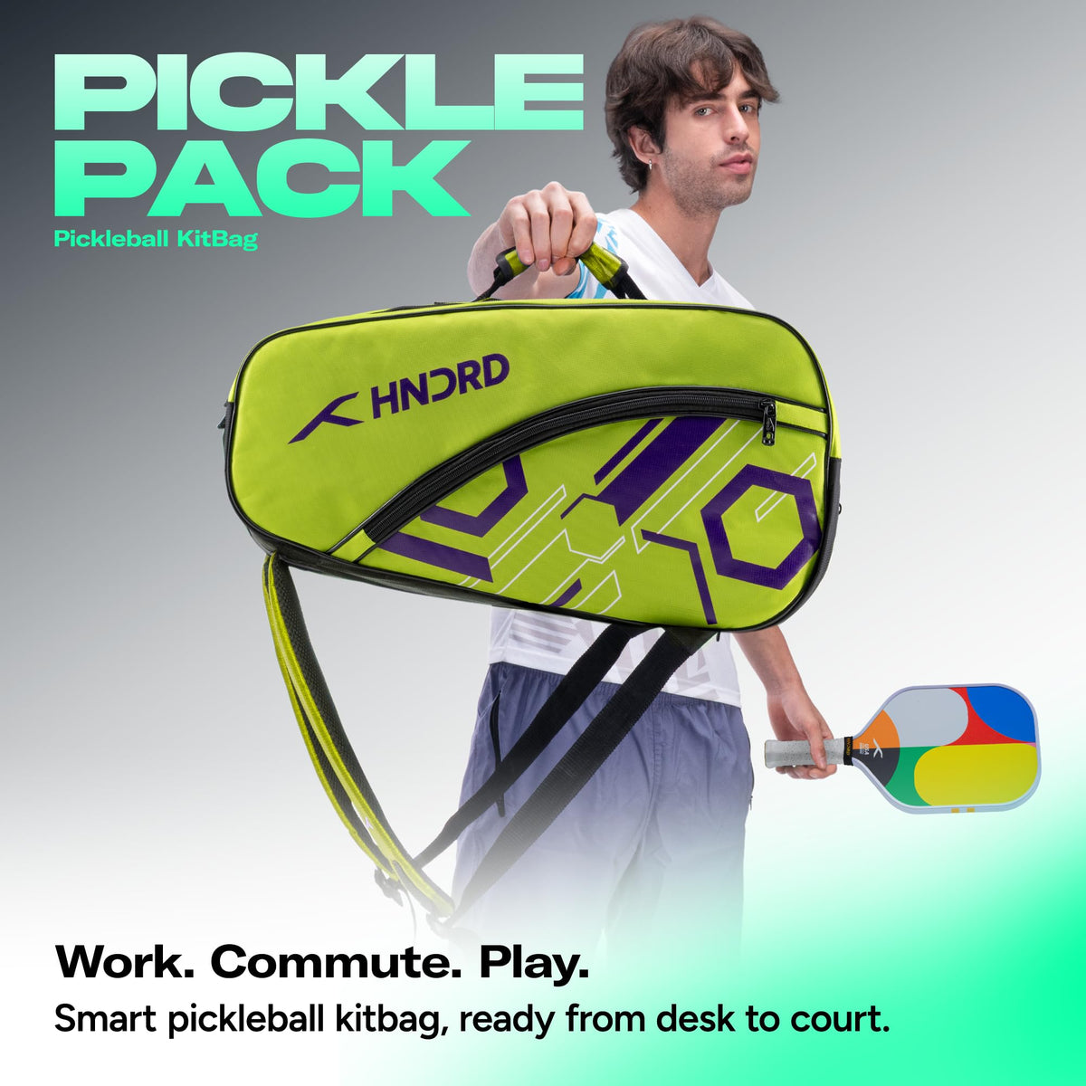 HUNDRED Pickle Pack Pickleball Kit Bag | Spacious Paddle Sports Kit Bag with Large Compartment for Paddles, Shoes & Gear – Ideal for Sports, Gym & Travel | Unisex Design