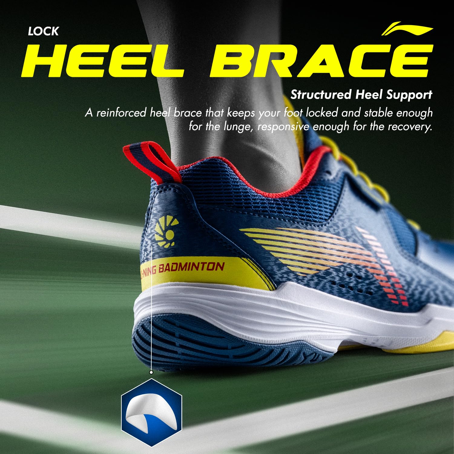 Li-Ning All Round Non Marking Badminton Shoes | All Indoor Sports | Lightweight, Breathable, Grippy & Durable | High Rebound Cushioning | Stable Heel Support