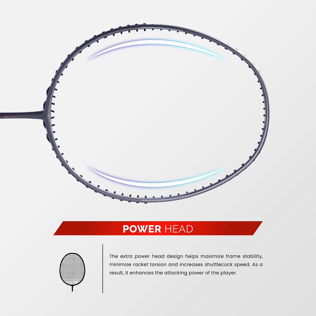 Apacs Nano Fusion Graphite Speed 722, 76g, 30LBS, Ultra Lightweight Unstrung Badminton Racket with Full