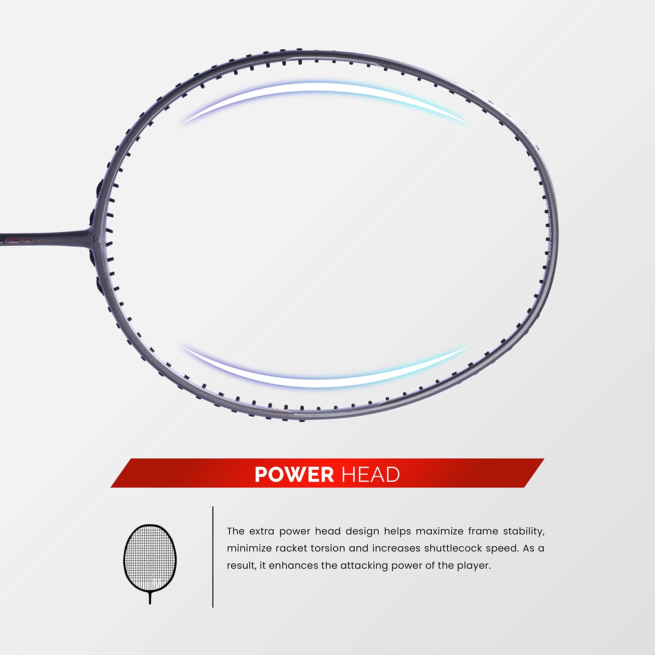 Apacs Nano Fusion Graphite Speed 722, 76g, 30LBS, Ultra Lightweight Unstrung Badminton Racket with Full