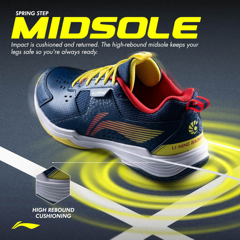 Li-Ning All Round Non Marking Badminton Shoes | All Indoor Sports | Lightweight, Breathable, Grippy & Durable | High Rebound Cushioning | Stable Heel Support