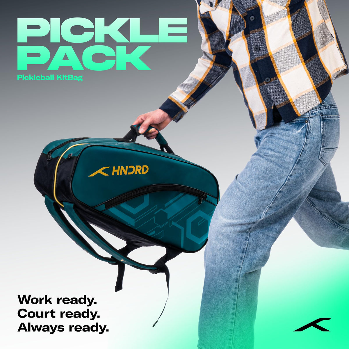 HUNDRED Pickle Pack Pickleball Kit Bag | Spacious Paddle Sports Kit Bag with Large Compartment for Paddles, Shoes & Gear – Ideal for Sports, Gym & Travel | Unisex Design