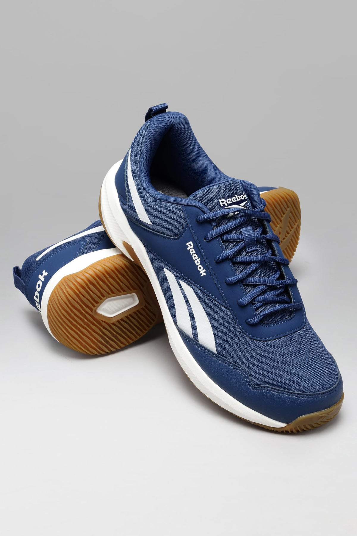 Reebok Men's Badminton Shoes Cushioned Non-Marking Indoor Sports Shoes for Men | Lightweight Flexible Court Shoe | Badminton, Tennis & Indoor Sports | Courtflex M