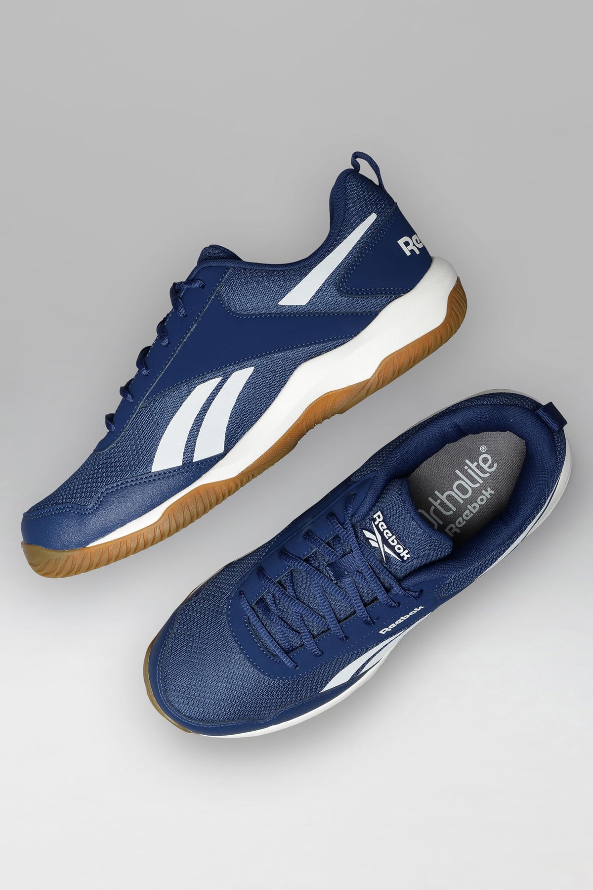 Reebok Men's Badminton Shoes Cushioned Non-Marking Indoor Sports Shoes for Men | Lightweight Flexible Court Shoe | Badminton, Tennis & Indoor Sports | Courtflex M