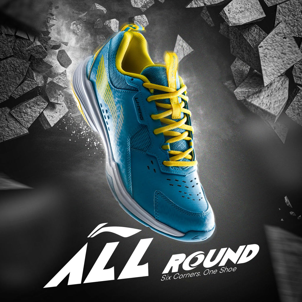 Li-Ning All Round Non Marking Badminton Shoes | All Indoor Sports | Lightweight, Breathable, Grippy & Durable | High Rebound Cushioning | Stable Heel Support