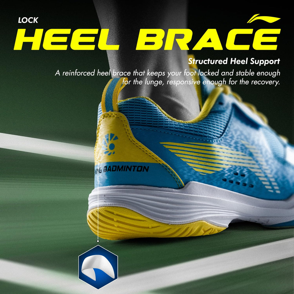 Li-Ning All Round Non Marking Badminton Shoes | All Indoor Sports | Lightweight, Breathable, Grippy & Durable | High Rebound Cushioning | Stable Heel Support