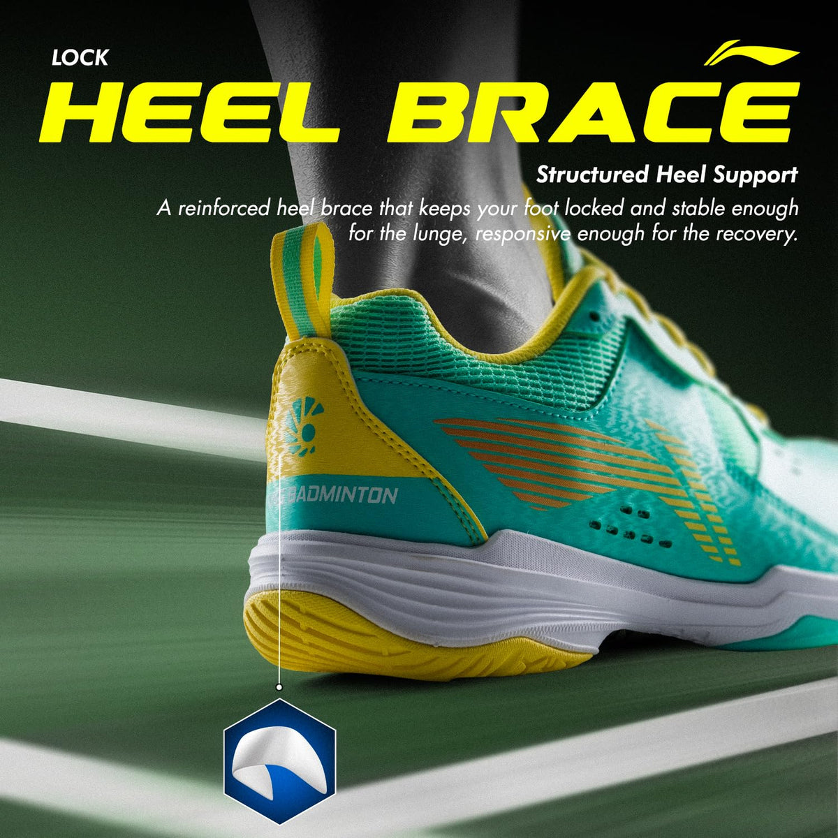 Li-Ning All Round Non Marking Badminton Shoes | All Indoor Sports | Lightweight, Breathable, Grippy & Durable | High Rebound Cushioning | Stable Heel Support