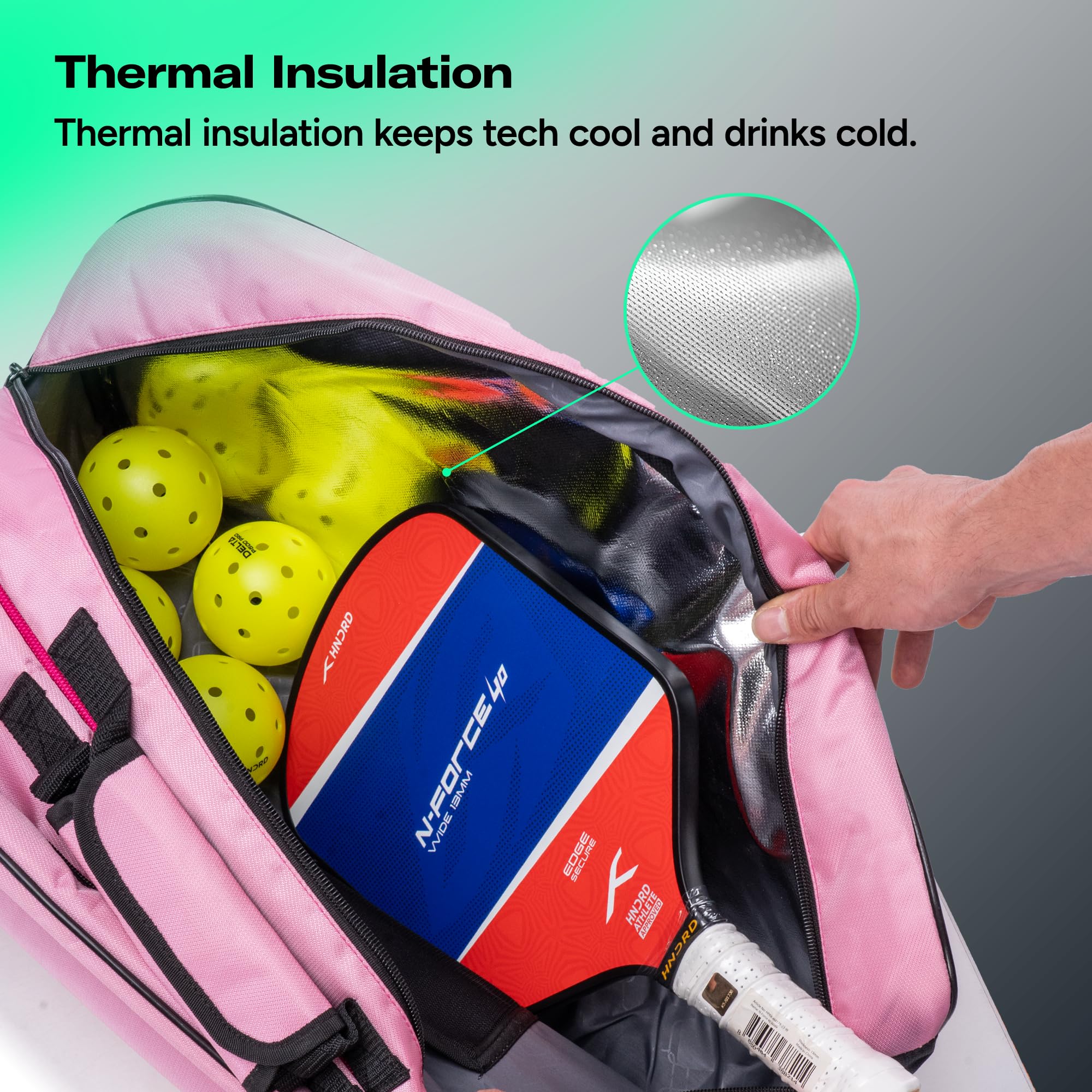 HUNDRED Pickle Pack Pickleball Kit Bag | Spacious Paddle Sports Kit Bag with Large Compartment for Paddles, Shoes & Gear – Ideal for Sports, Gym & Travel | Unisex Design