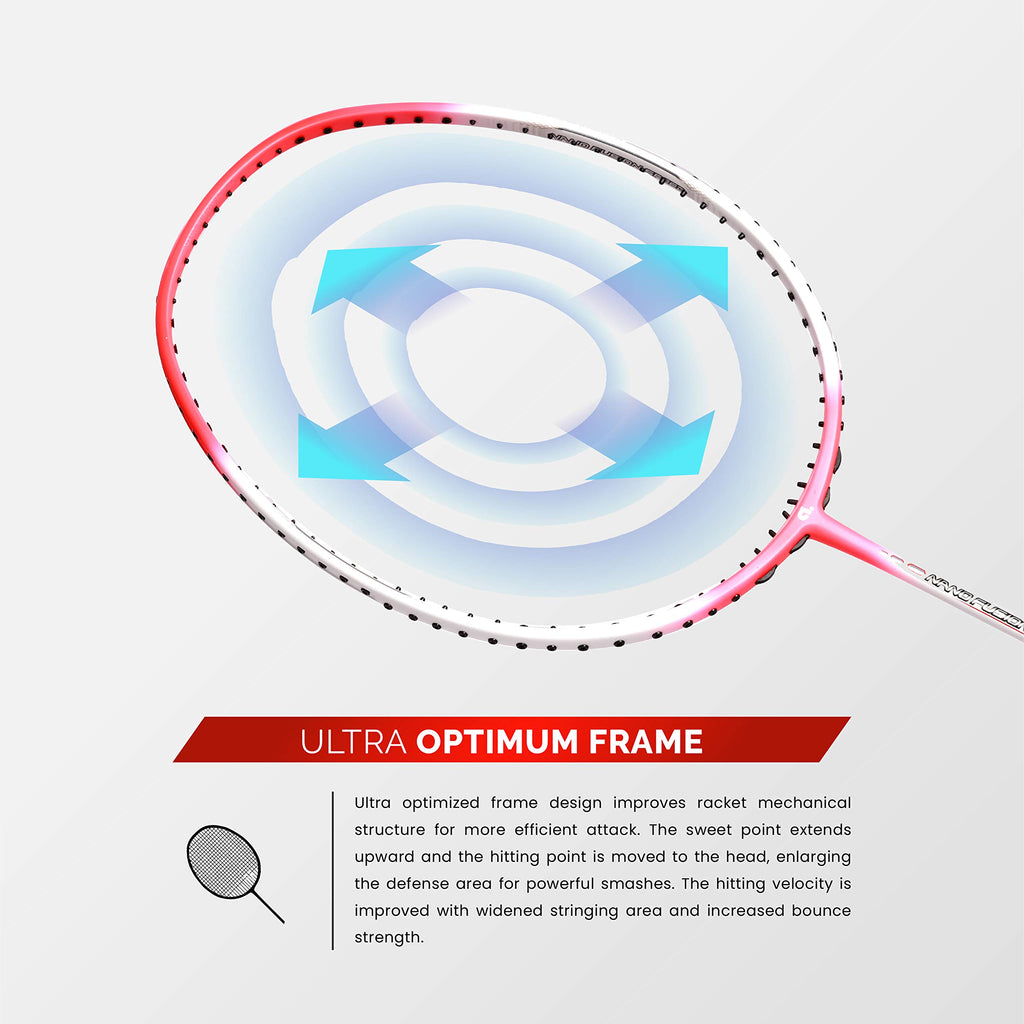Apacs Nano Fusion Graphite Speed 722, 76g, 30LBS, Ultra Lightweight Unstrung Badminton Racket with Full