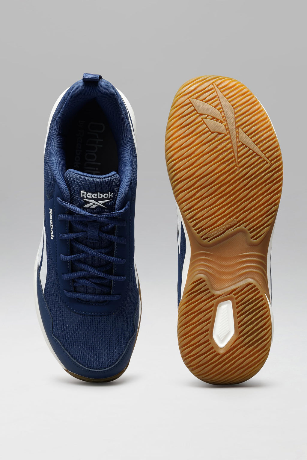 Reebok Men's Badminton Shoes Cushioned Non-Marking Indoor Sports Shoes for Men | Lightweight Flexible Court Shoe | Badminton, Tennis & Indoor Sports | Courtflex M