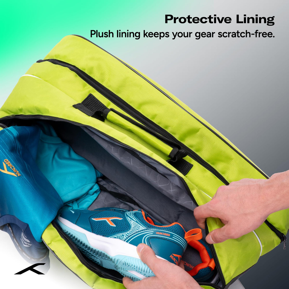 HUNDRED Pickle Pack Pickleball Kit Bag | Spacious Paddle Sports Kit Bag with Large Compartment for Paddles, Shoes & Gear – Ideal for Sports, Gym & Travel | Unisex Design