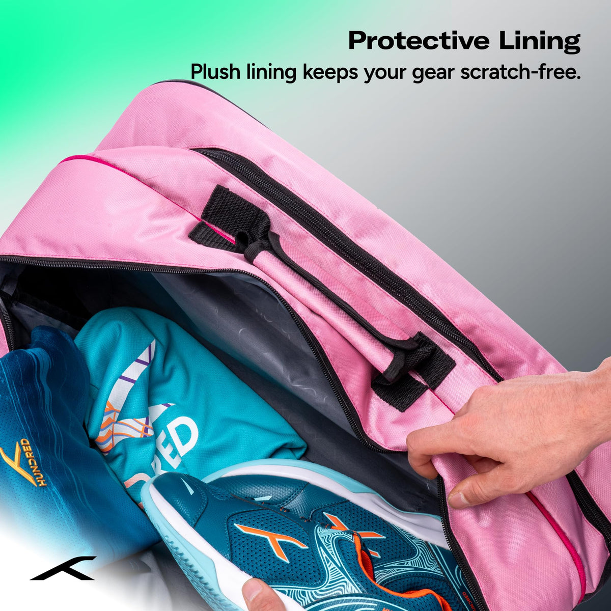 HUNDRED Pickle Pack Pickleball Kit Bag | Spacious Paddle Sports Kit Bag with Large Compartment for Paddles, Shoes & Gear – Ideal for Sports, Gym & Travel | Unisex Design