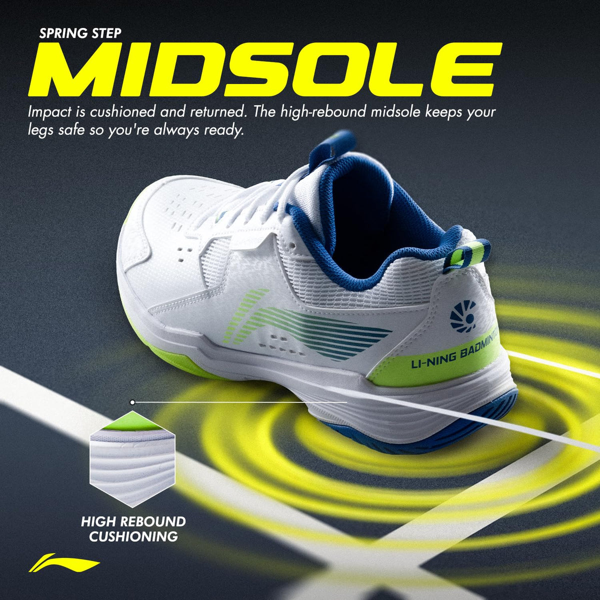 Li-Ning All Round Non Marking Badminton Shoes | All Indoor Sports | Lightweight, Breathable, Grippy & Durable | High Rebound Cushioning | Stable Heel Support