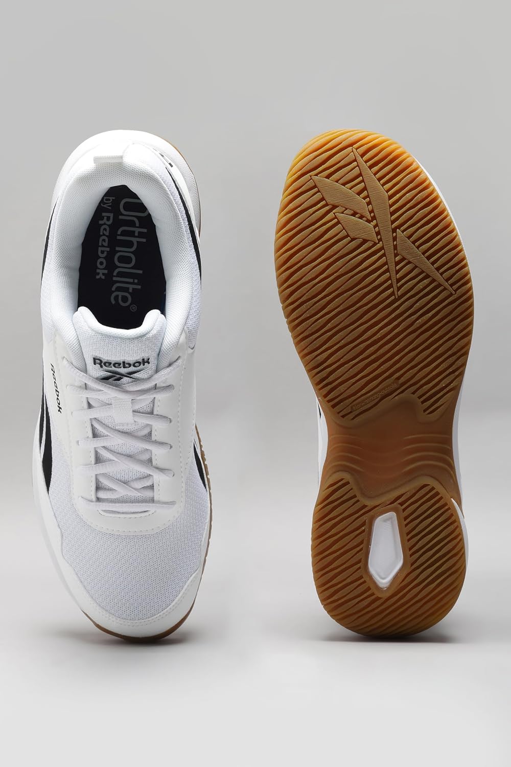 Reebok Men's Badminton Shoes Cushioned Non-Marking Indoor Sports Shoes for Men | Lightweight Flexible Court Shoe | Badminton, Tennis & Indoor Sports | Courtflex M