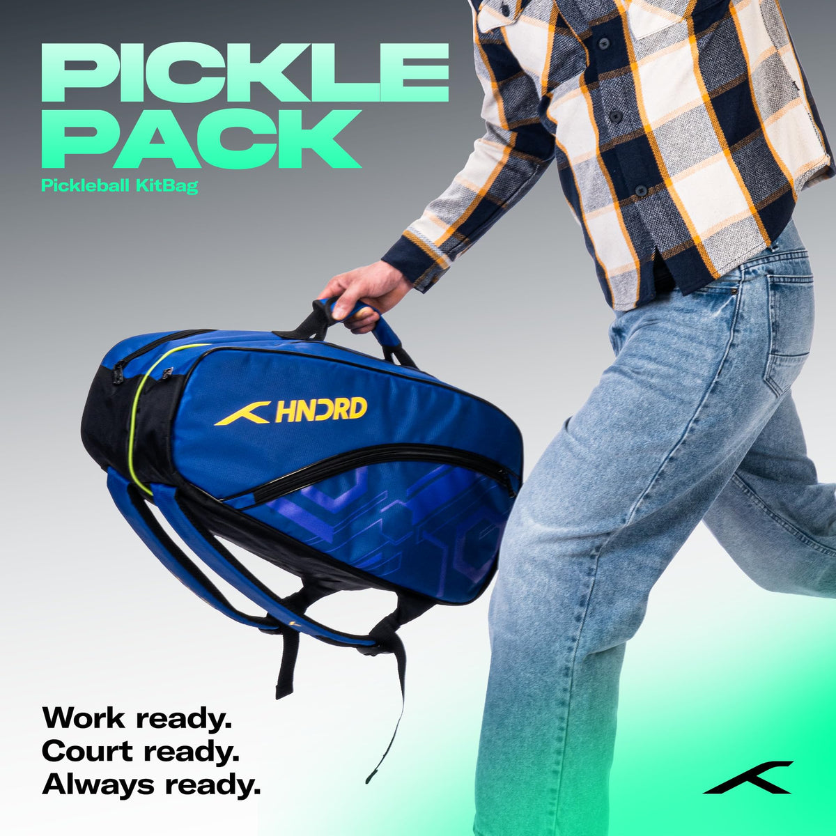 HUNDRED Pickle Pack Pickleball Kit Bag | Spacious Paddle Sports Kit Bag with Large Compartment for Paddles, Shoes & Gear – Ideal for Sports, Gym & Travel | Unisex Design
