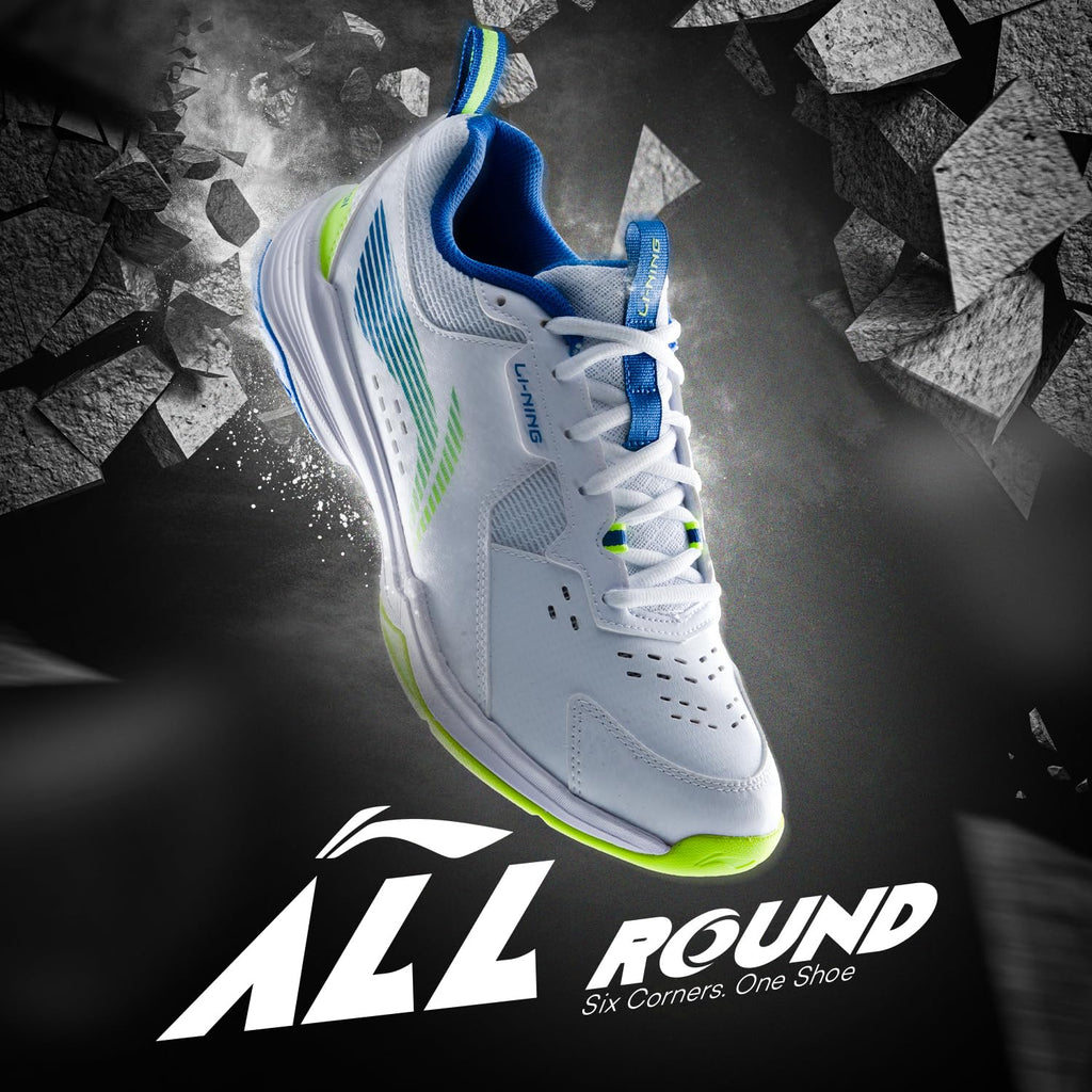 Li-Ning All Round Non Marking Badminton Shoes | All Indoor Sports | Lightweight, Breathable, Grippy & Durable | High Rebound Cushioning | Stable Heel Support