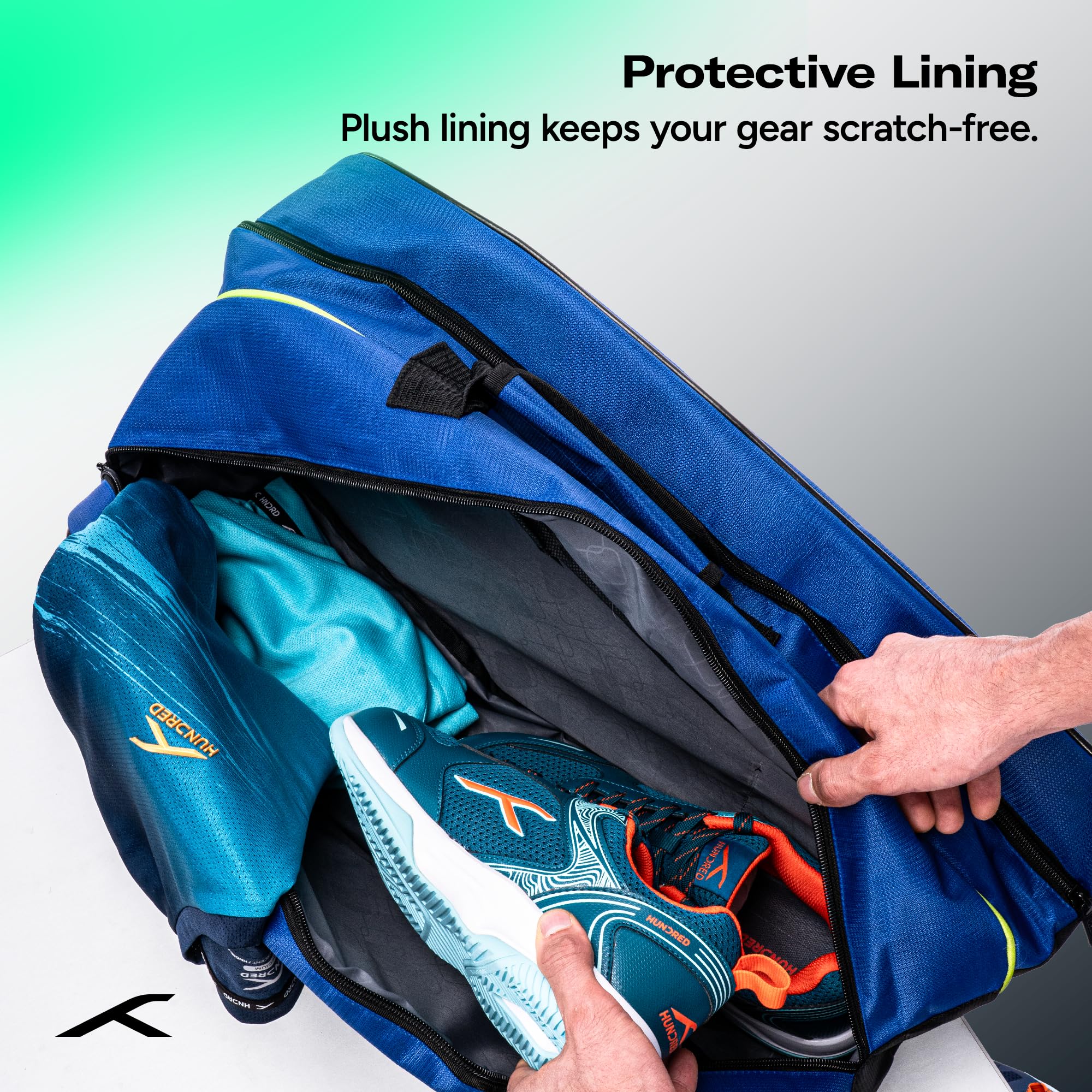 HUNDRED Pickle Pack Pickleball Kit Bag | Spacious Paddle Sports Kit Bag with Large Compartment for Paddles, Shoes & Gear – Ideal for Sports, Gym & Travel | Unisex Design